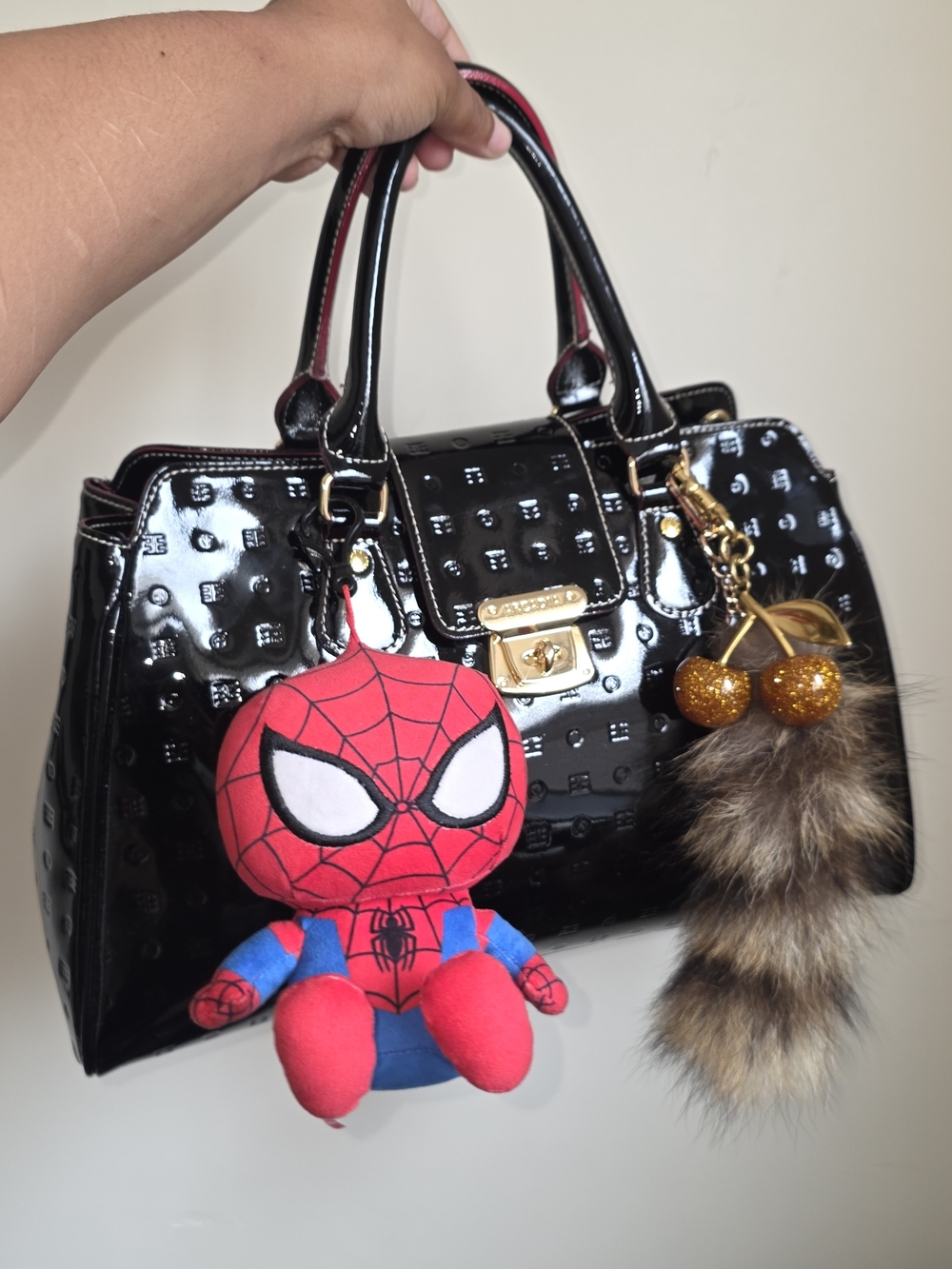 Arcadia Black Patent Handbag